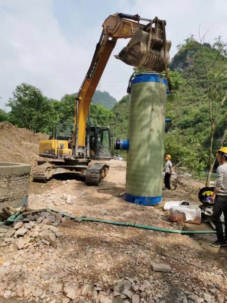 平顶山雅安芦山一体化提升泵施工现场